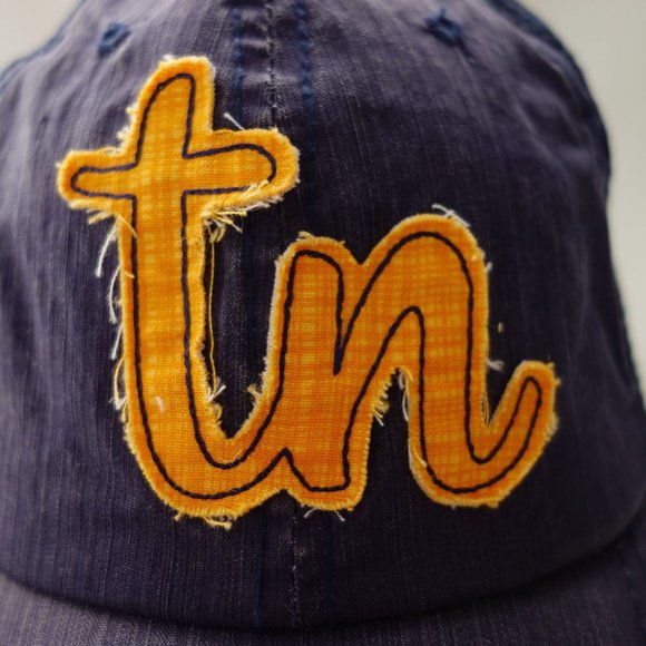 UT Vols Womens Distressed Blue Baseball Hat Cap Mesh Back Adjustable Strapback - Picture 2 of 9